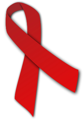 Die Rote Schleife als Symbol der Solidarit?¤t mit HIV-positiven und AIDS-kranken Menschen